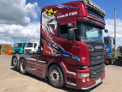 2013 Scania R730 Topline 6x2 65 ton Rear Lift Tractor Unit