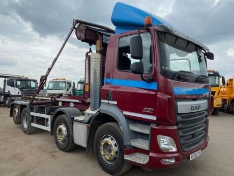 2016 DAF CF 510 Euro 6 8x2 Rear Lift/ Rear Steer Big Hook Loader