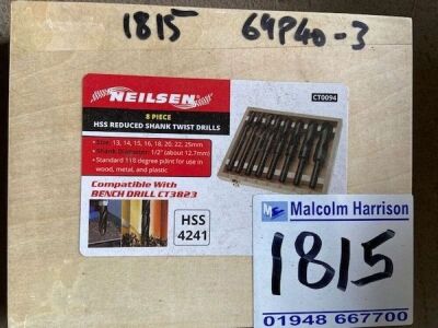 Set of Blacksmiths Metal Drill Bits 13.25mm