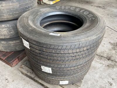 3x Unused Firestone 315/80 R22.5 Tyres