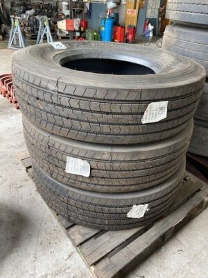3x Unused Firestone 315/80 R22.5 Tyres - 3