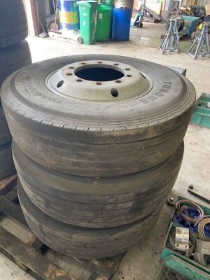 3x 315/80 R22.5 Tyres - 2