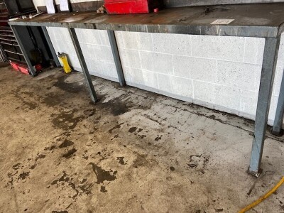 Steel Bench and Contents 