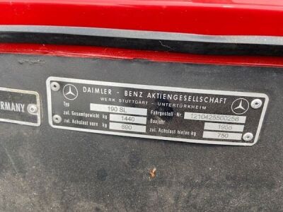 1955 Mercedes SL190 LHD Convertible - 25