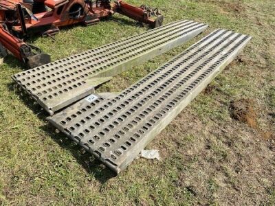 2x Galvanised Steel Ramps - 2