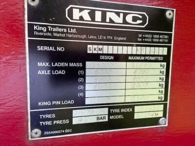 1994 King GTS36/3. Triaxle Low Loader - 7