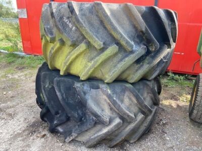 2 x R38 Plant Wheels and Tyres