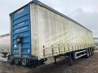 2002 Fruehauf Triaxle Curtainside Trailer