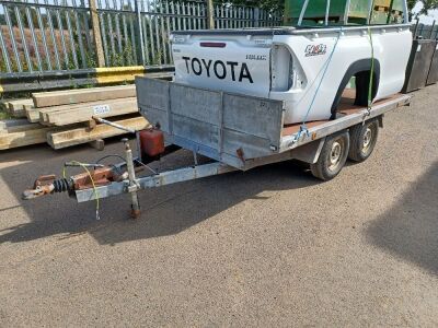 Packo Tandem Axle Drawbar Flat Tipping Trailer