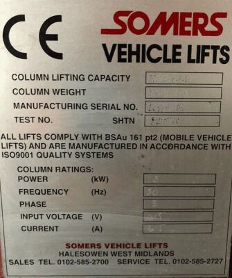 4x Somers SVL 2000 28 Tonne Phase Truck Heavy Duty Mobile Column Lifts - 3