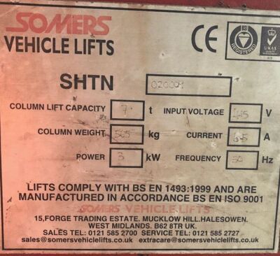 4x Somers SVL 2000 28 Tonne Phase Truck Heavy Duty Mobile Column Lifts - 4