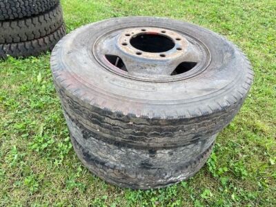 3x 82.5 R20 Tyres  - 3