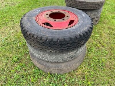 3x 82.5 R20 Tyres  - 3