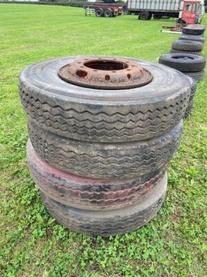 4x 10.00 R20 Tyres  - 3