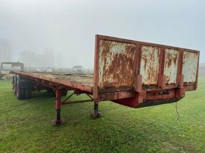 1977 AHP Tandem Axle 30ft Flat Trailer 