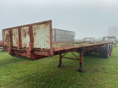 1977 AHP Tandem Axle 30ft Flat Trailer  - 2