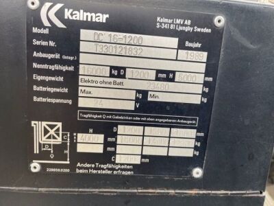 1989 Kalmar DC16 1200 Forklift  - 19