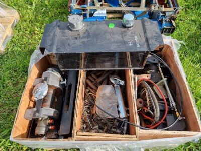 2 x Winches, Hydraulic Tank & Qty Misc Springs