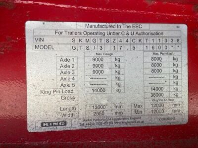 2012 King GTS 3-17-5 Triaxle Low Loader - 12