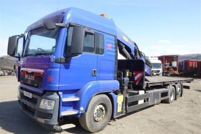 2008 MAN TGS 26 440 6x2 Rear Steer Drawbar Crane Flat - 2