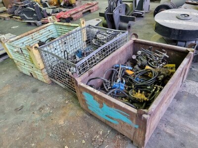 3x Steel Stillages Hydraulic Control Units