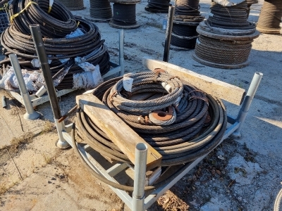 Qty Misc Steel Cableﾠ & Steel Frame Section - 8