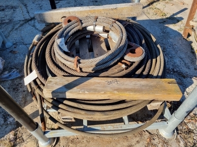 Qty Misc Steel Cableﾠ & Steel Frame Section - 9