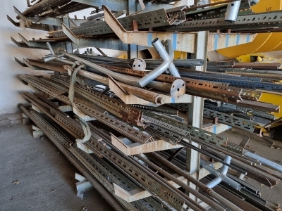 Rack & Contents of Misc Steel Lengths - 5