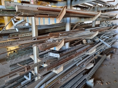 Rack & Contents of Misc Steel Lengths - 9