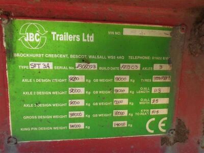 2003 JBC Triaxle Scrap Spec Tipping Trailer - 23