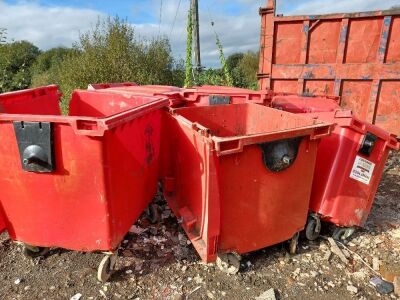 6 x Plastic Wheelie Bins