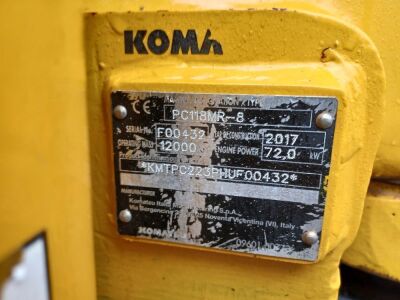 2017 Komatsu PC118MR-8 Excavator - 10