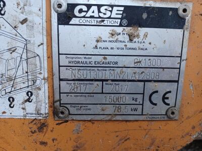 2017 Case CX130D Excavator - 10