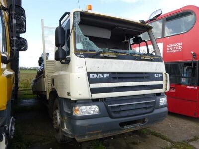 DAF CF65 220 Rear Mounted Crane Dropside Flat