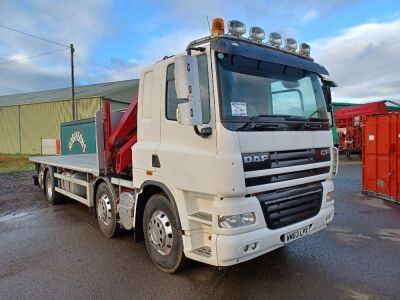 2013 DAF CF 8x2 Rear Lift Crane Flat  - 2