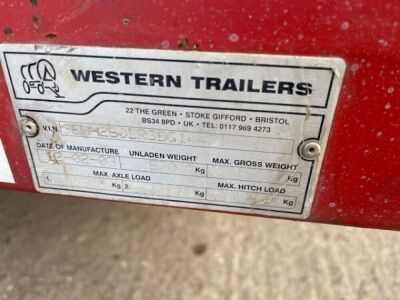 2003 Western Trailer Single Axle 1100 Ltr Drawbar Fuel Bowser - 6