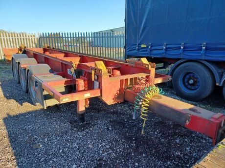 2008 Oldbury Drawbar Triaxle Big Hook Bin Trailer