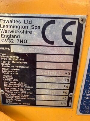 2010 Thwaites 6 Tonne Site Dumper - 9