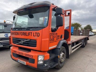 2013 Volvo FL 6 300 6x2 Rear Lift Beaver Tail Flat