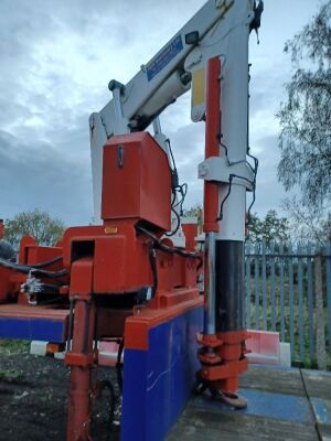 2000 Broshuis Triaxle Extendable Crane Flat Trailer  - 7