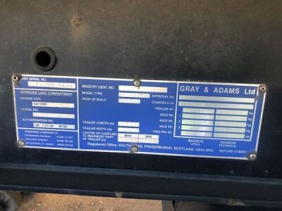 2005 Gray & Adams Tandam Axle Urban Fridge - 13