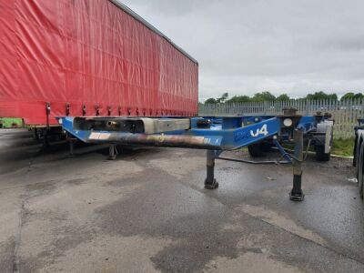 2007 Dennison Triaxle Sliding Skeletal Trailer - 2