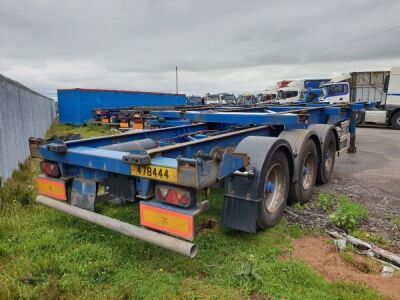 2007 Dennison Triaxle Sliding Skeletal Trailer - 3