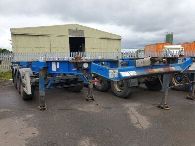 2007 Dennison Triaxle Sliding Skeletal Trailer