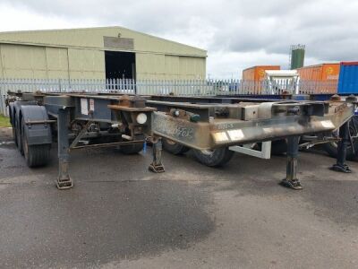 2004 Dennison Triaxle Sliding Skeletal Trailer