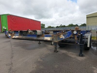 2004 Dennison Triaxle Sliding Skeletal Trailer - 2