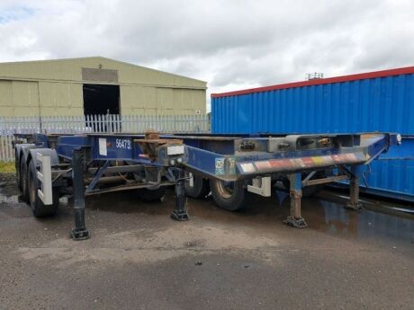 2008 Dennison Triaxle Sliding Skeletal Trailer