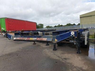 2008 Dennison Triaxle Sliding Skeletal Trailer - 2