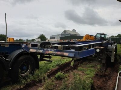 2007 Dennison Triaxle Sliding Skeletal Trailer - 2