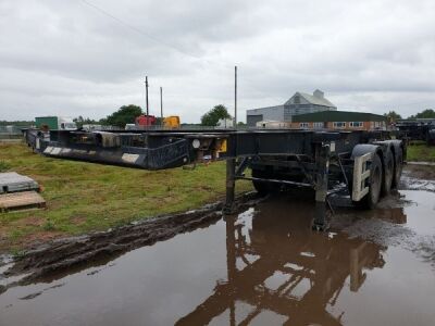 2006 Dennison Triaxle Sliding Skeletal Trailer - 2